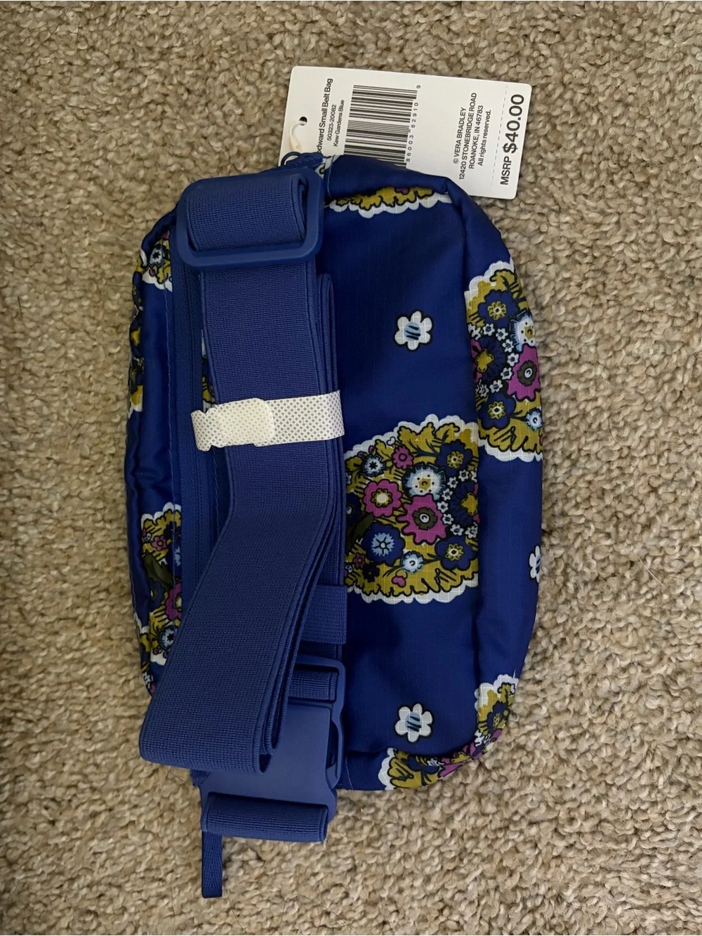 Vera Bradley Royal Blue Floral Shoulder Bag